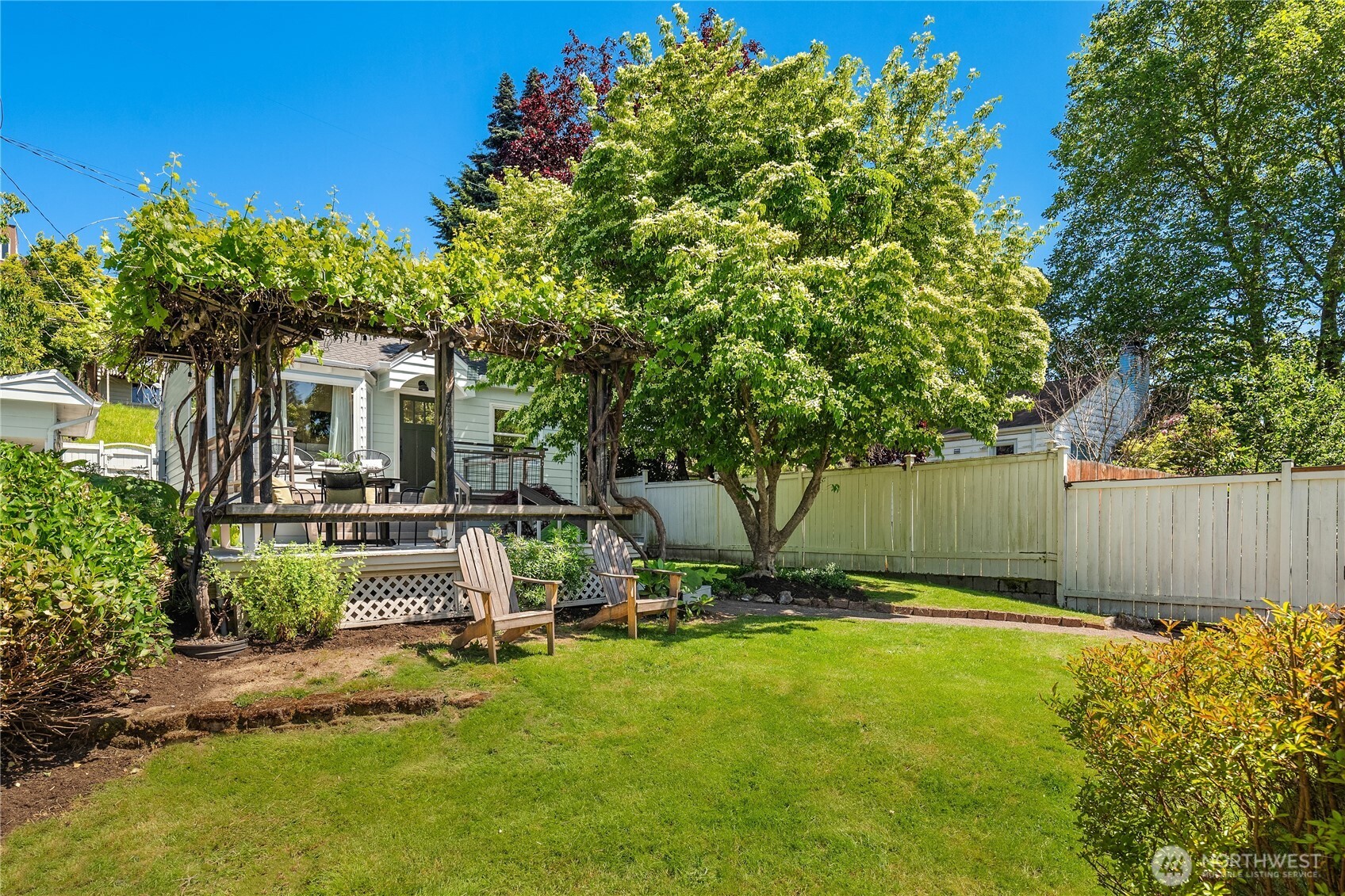5648 38th Avenue Southwest Seattle, WA 98126 - Photo 40 of 40 a view of a backyard with plants and a tree