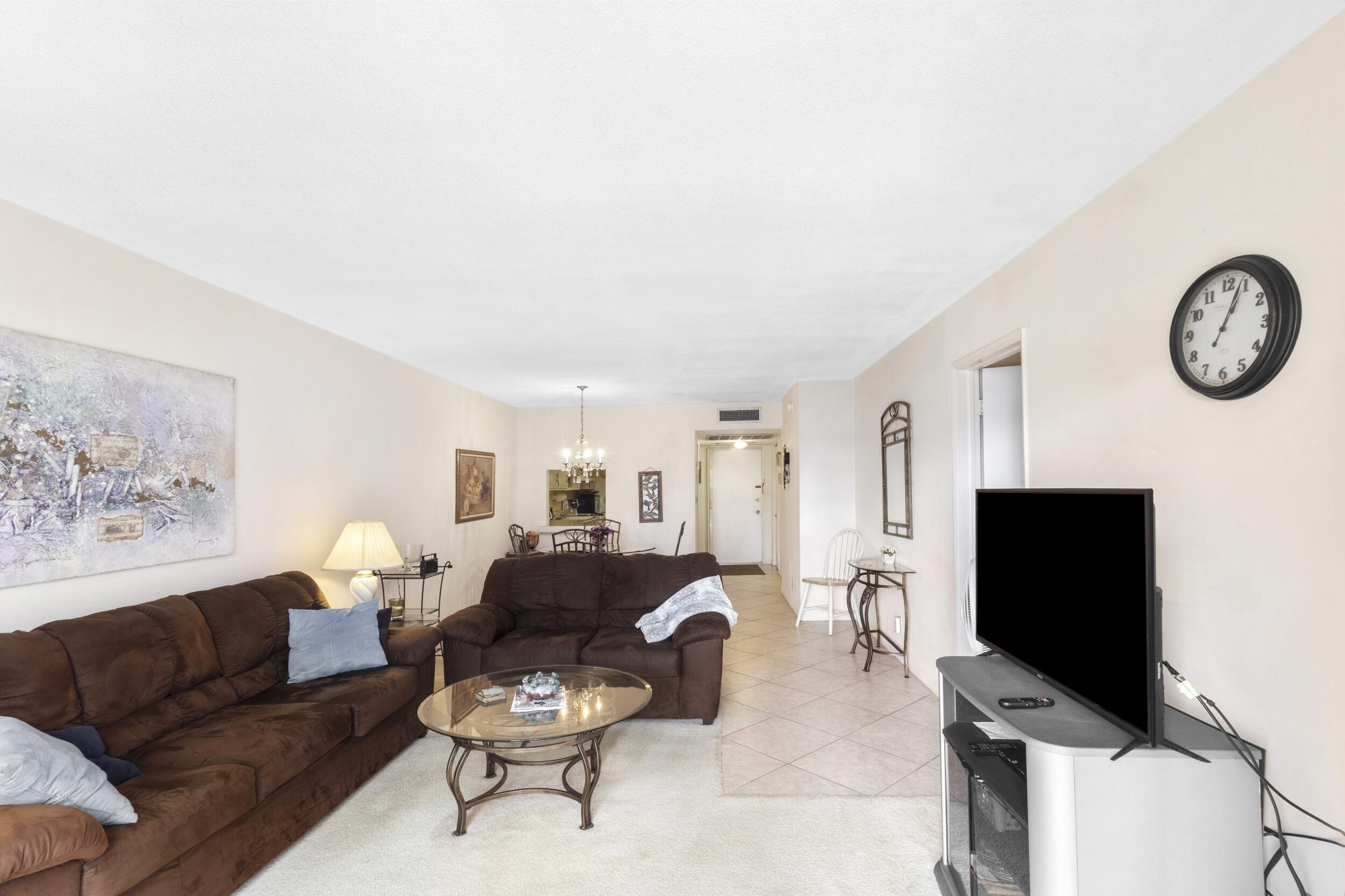 4500 North Federal Highway, Unit 272H Lighthouse Point, FL 33064 - Photo 4 of 30 a living room with furniture and a flat screen tv