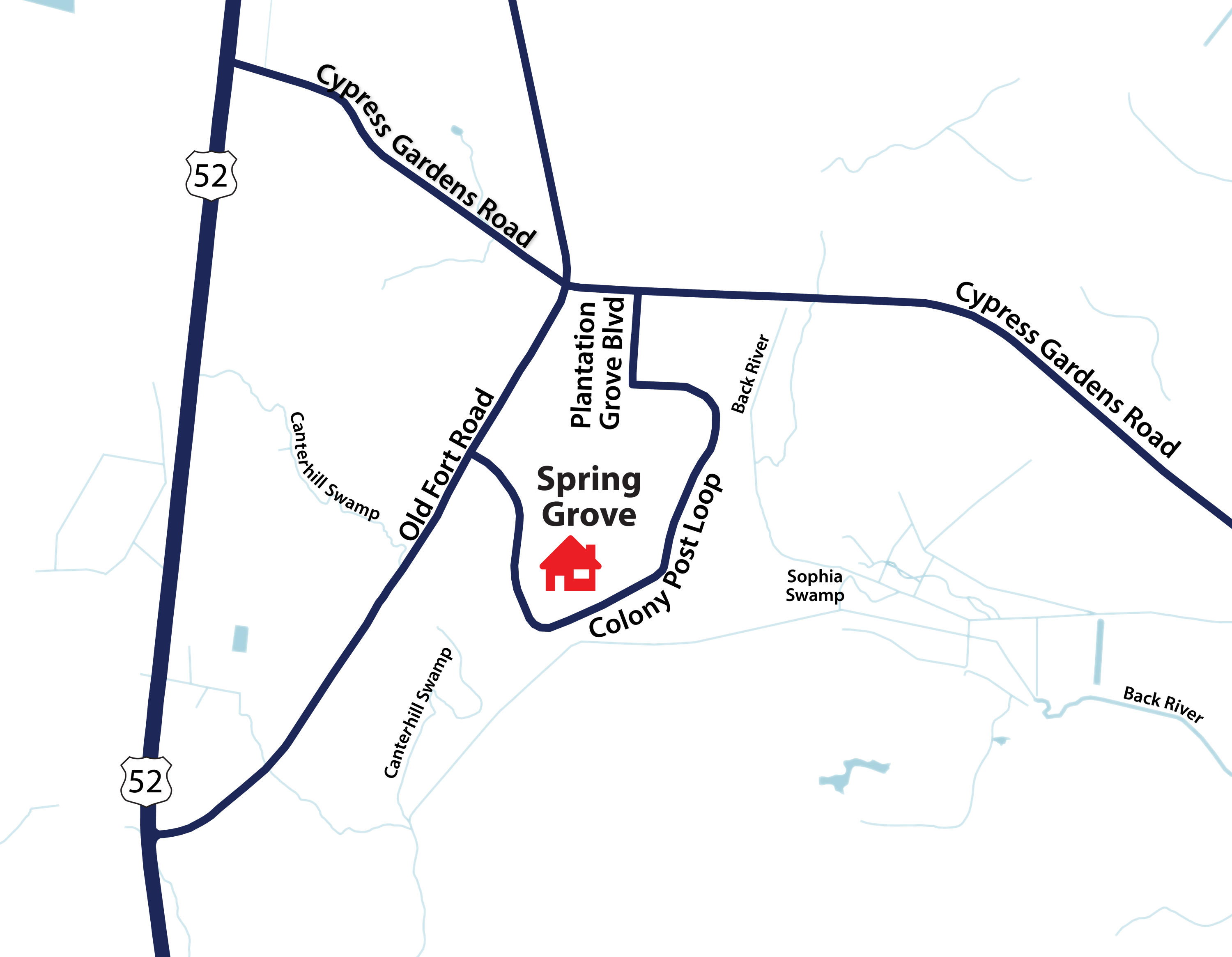 113 Sarcoxie Road Moncks Corner, SC 29461 - Photo 24 of 35 Spring Grove Driving Map