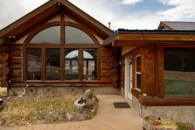 a view of a building with a window
