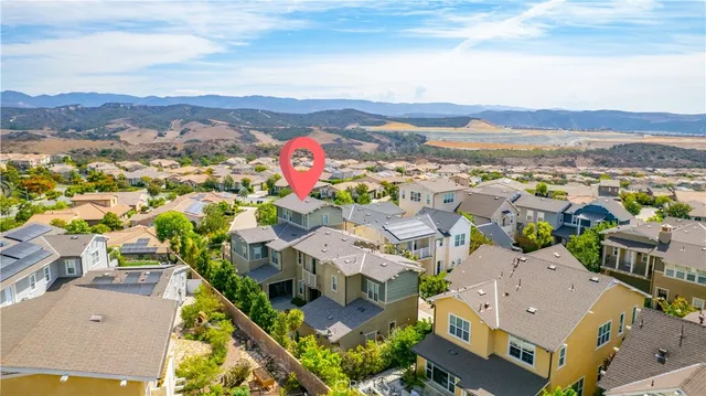 an aerial view of multiple house