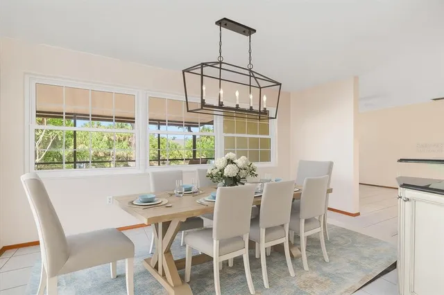 a view of a backyard with plants and trees