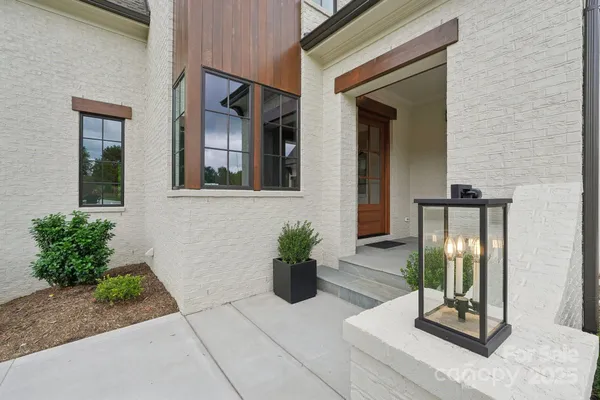 a view of a entryway door front of house