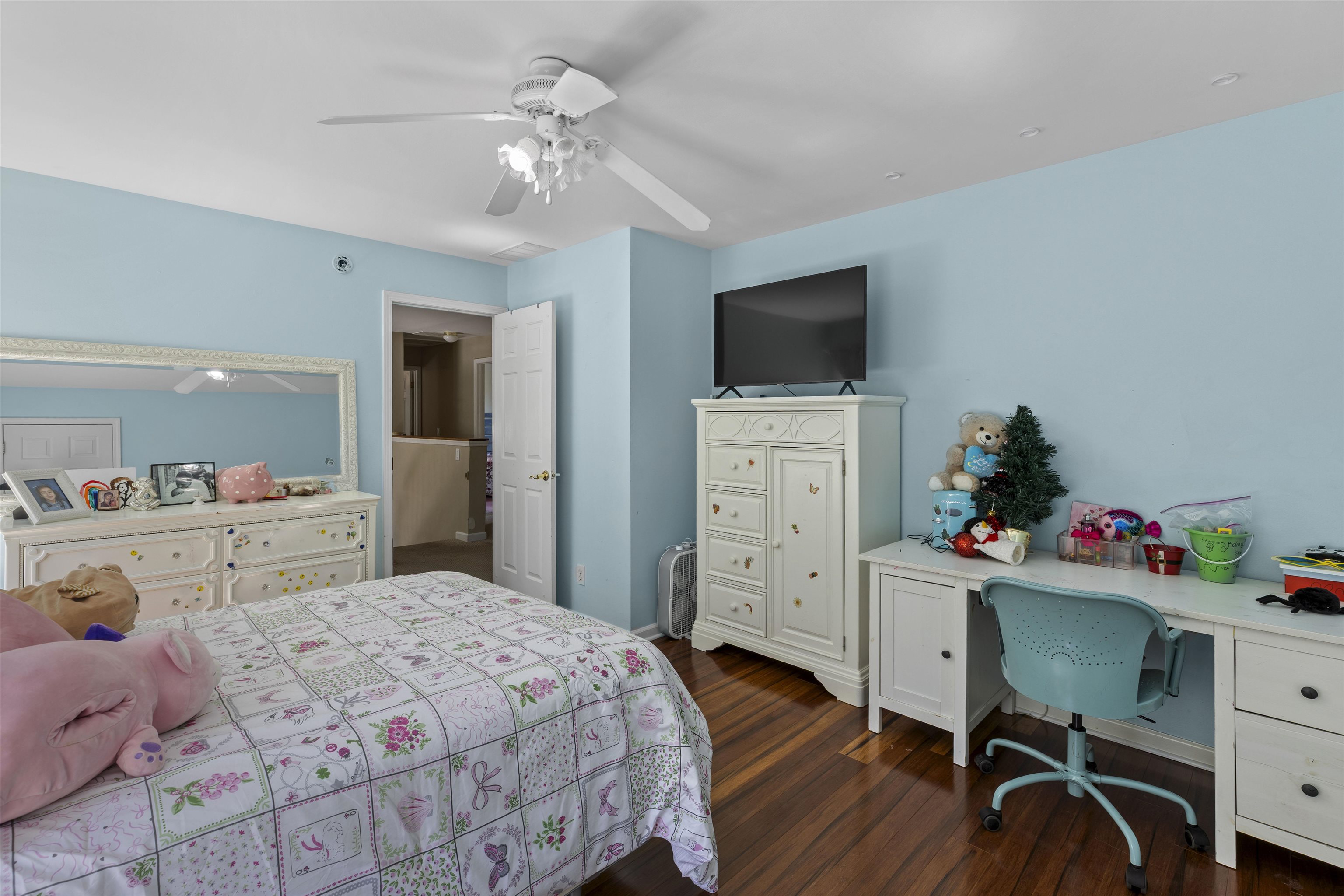 551 Shunpike Road Cape May Court House, NJ 08210 - Photo 21 of 47 a bedroom with a bed and a flat screen tv