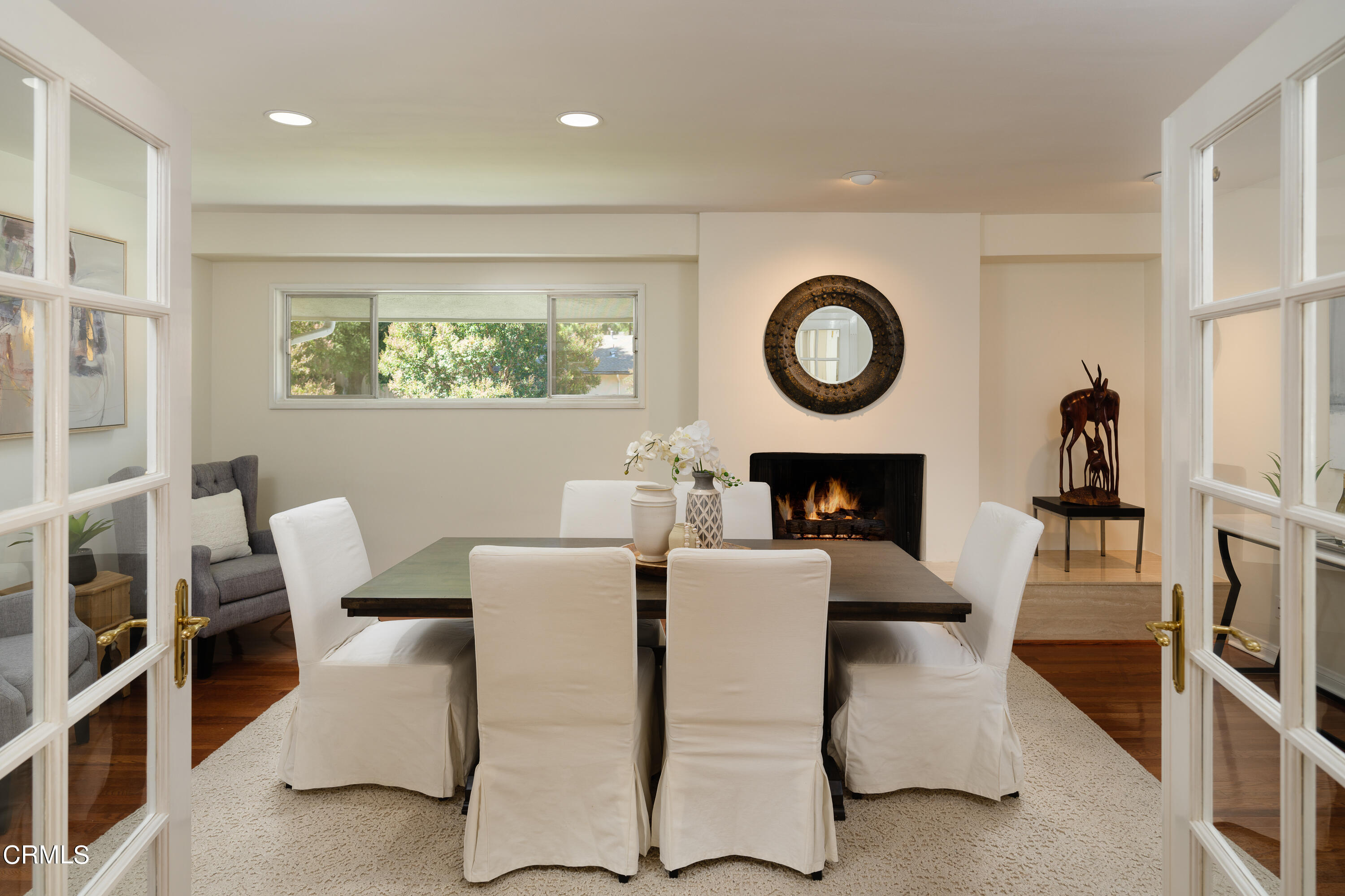 1450 Pegfair Estates Drive Pasadena, CA 91103 - Photo 14 of 58 a living room with furniture a fireplace and a large window