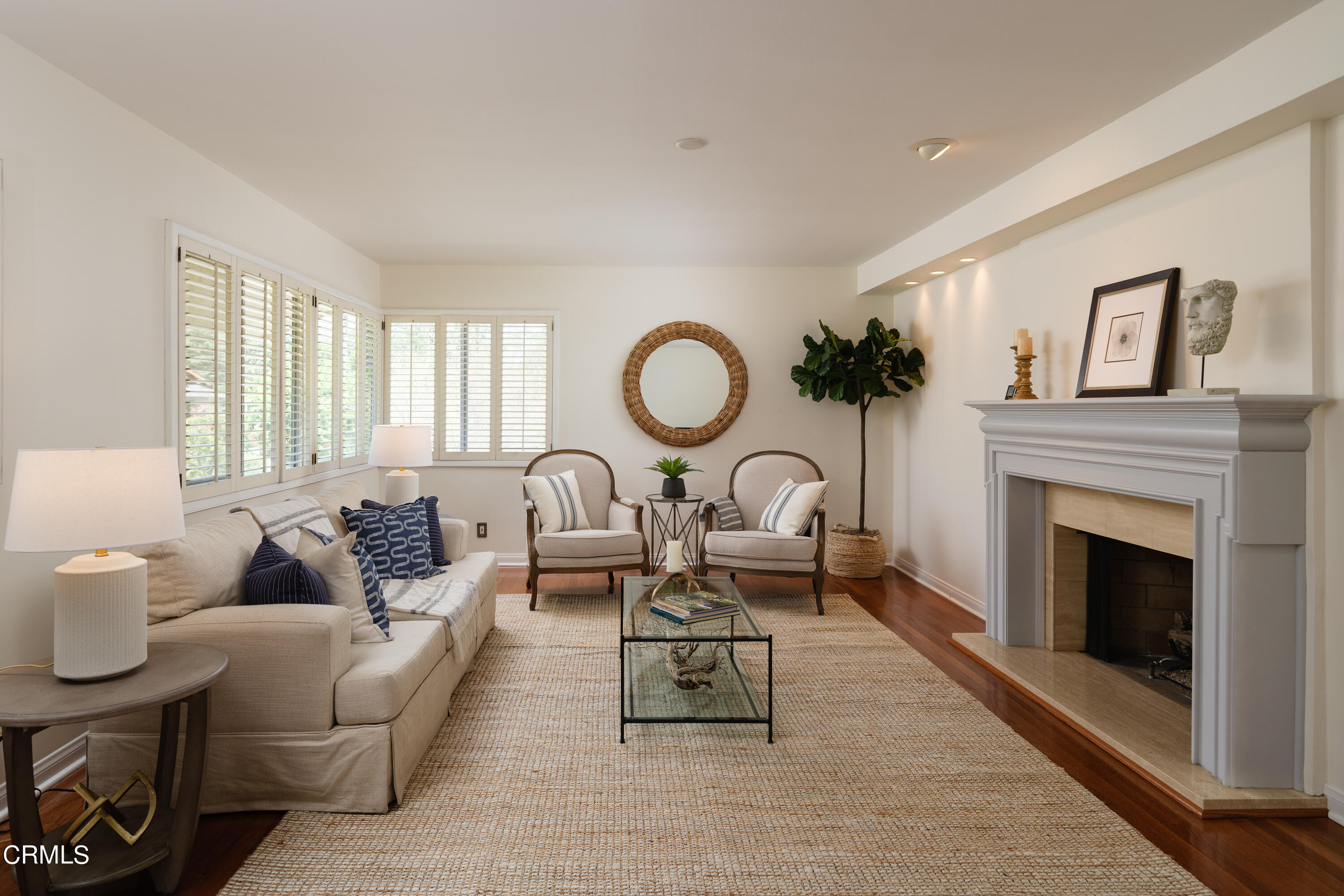 1450 Pegfair Estates Drive Pasadena, CA 91103 - Photo 5 of 58 a living room with furniture and a fireplace