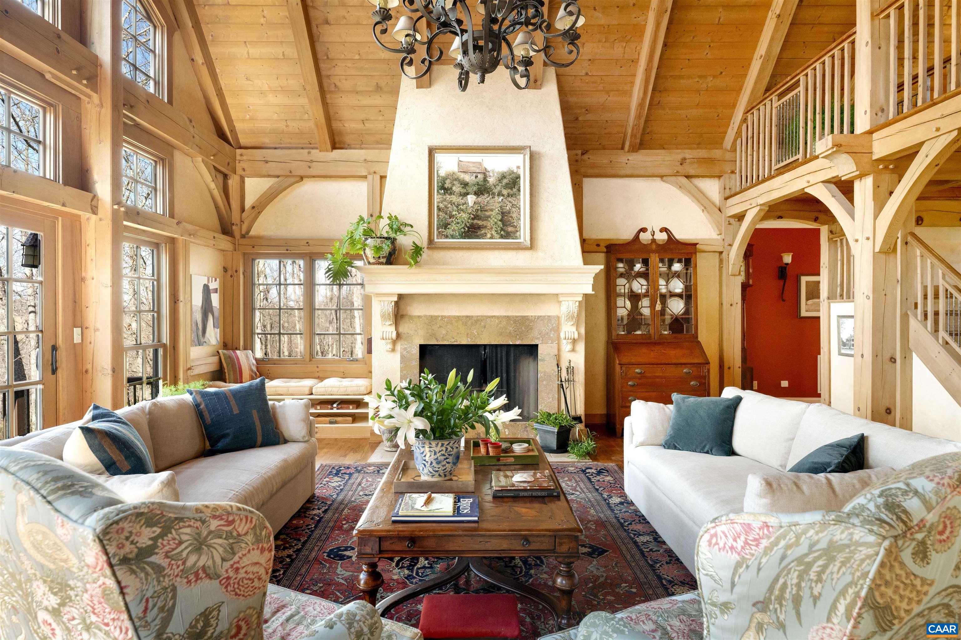 4414 Mt Alto Road Esmont, VA 22937 - Photo 12 of 68 a living room with furniture fireplace and a large window