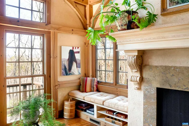 a kitchen with stove and cabinets