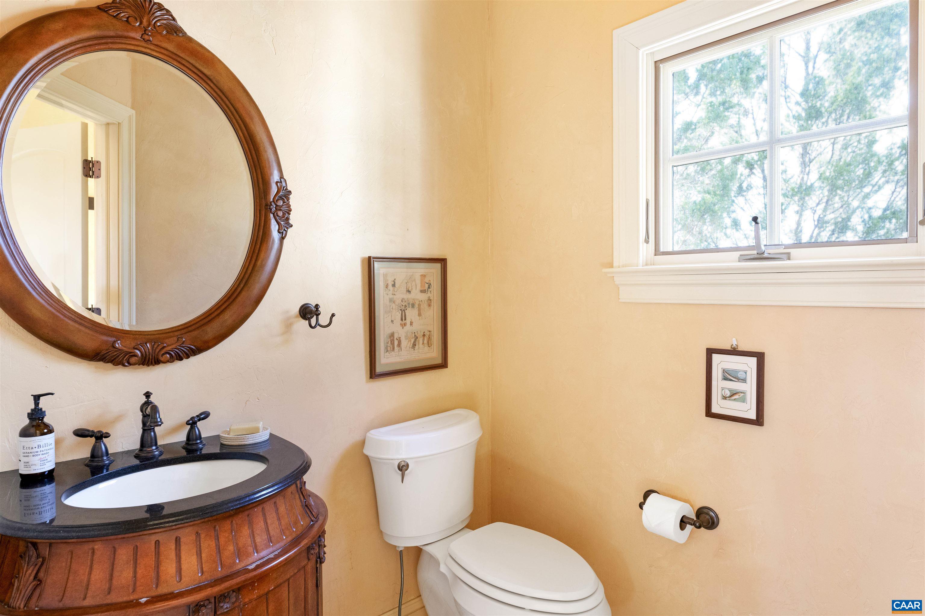 4414 Mt Alto Road Esmont, VA 22937 - Photo 25 of 68 a bathroom with a toilet a sink and a mirror