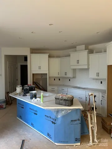 an empty room with closet