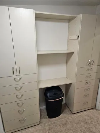 a room with a fireplace