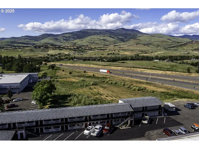 a view of a city with sunset view