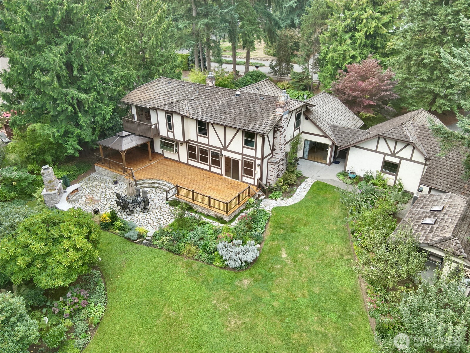 17521 7th Avenue West Bothell, WA 98012 - Photo 40 of 40 an aerial view of a house with swimming pool and green space