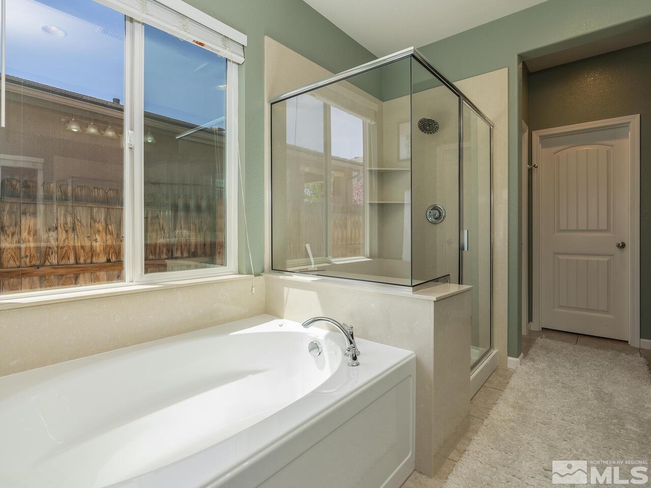 2090 Tawleed Road Reno, NV 89521 - Photo 14 of 24 a bathroom with a bathtub and a shower