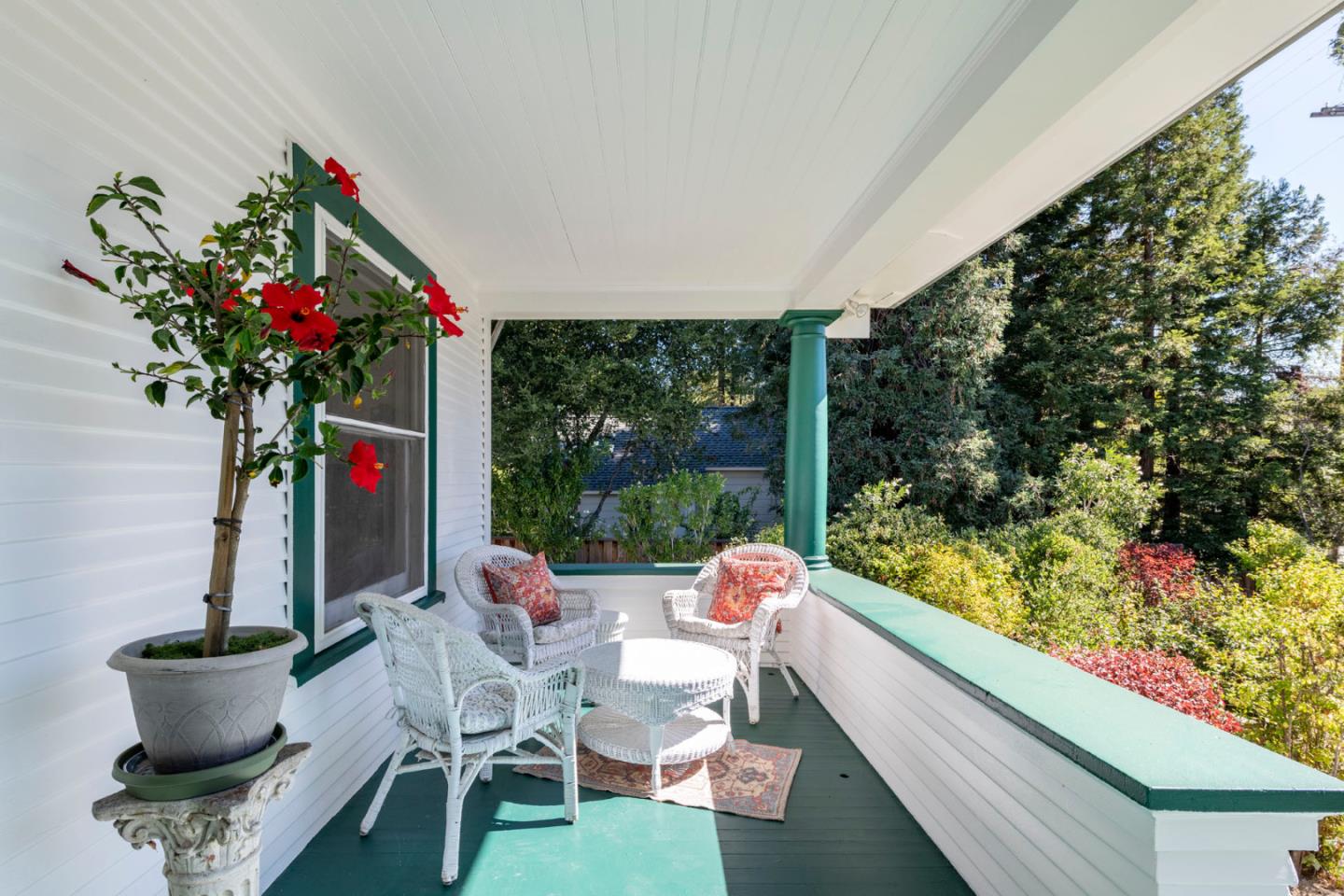 3190 Woodside Road Woodside, CA 94062 - Photo 5 of 34 a outdoor living space with furniture and garden view