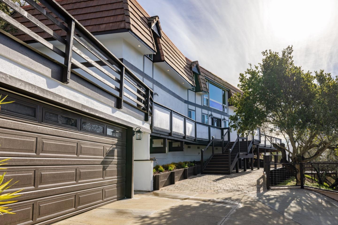 a view of a house with a snow on the wall