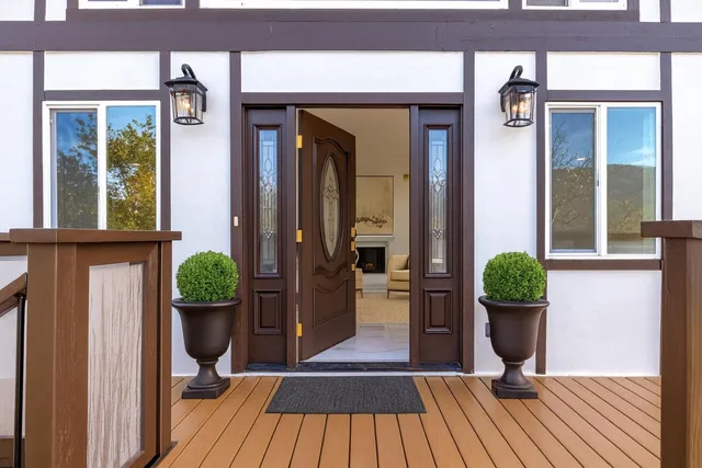 front view of a house with a porch
