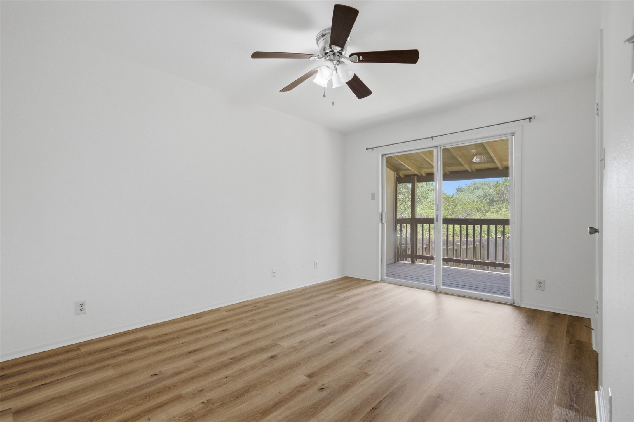 11611 Rustic Rock Drive, Unit B Austin, TX 78750 - Photo 12 of 30 Primary en-suite, a deck and secluded treetop vista.