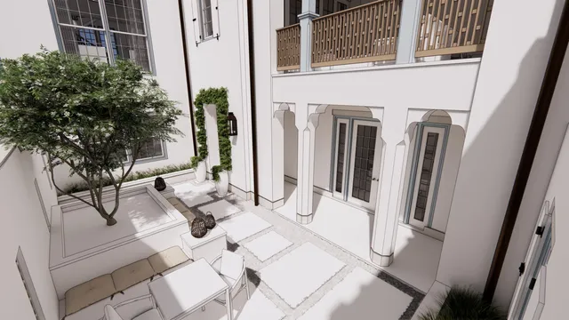 a view of entryway with patio