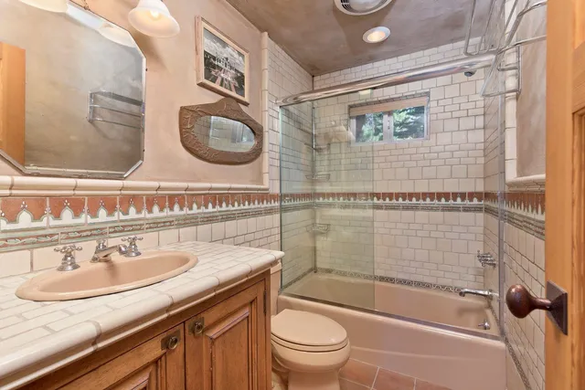 a view of a room with shelves