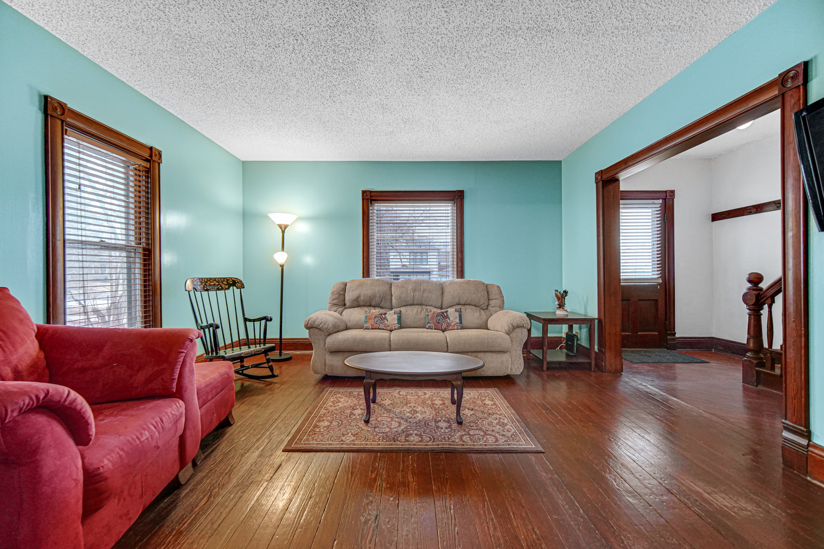 1112 South Jefferson Street Lockport, IL 60441 - Photo 9 of 21 a living room with furniture and a wooden floor