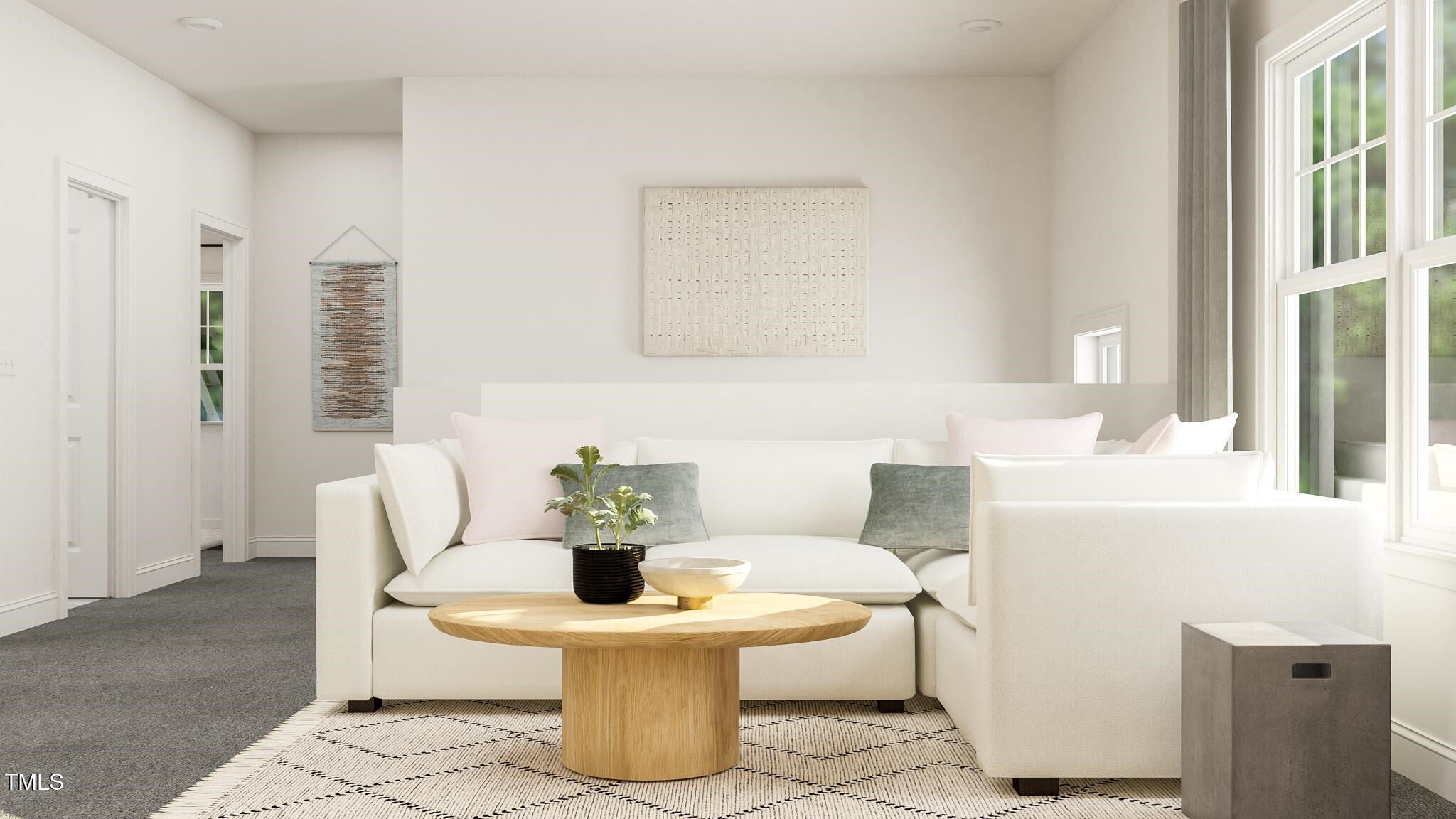 165 Corapeake Way Apex, NC 27539 - Photo 18 of 38 a living room with furniture a sink and a window
