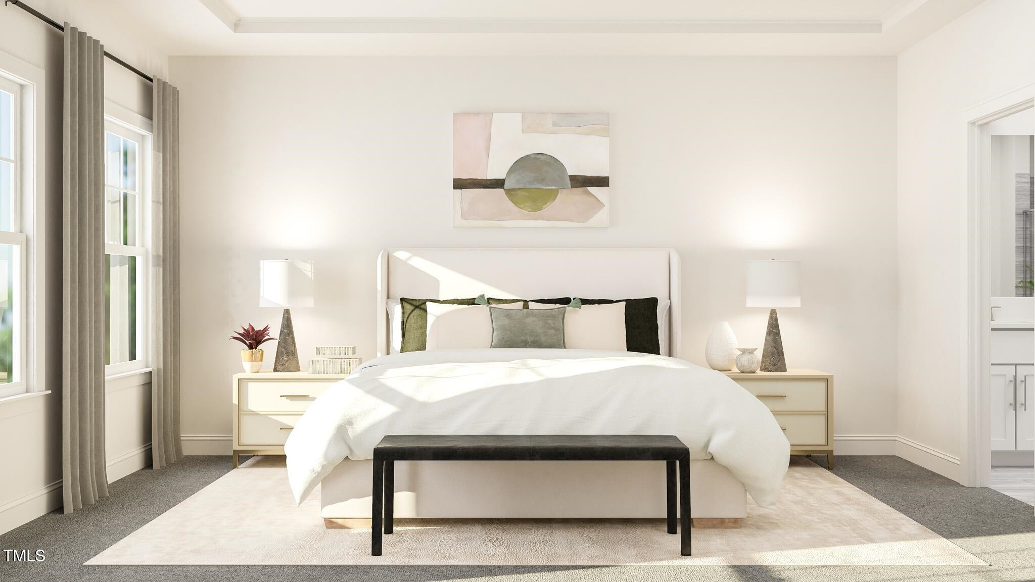 165 Corapeake Way Apex, NC 27539 - Photo 23 of 38 a bedroom with a bed and window