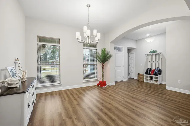 a view of livingroom with furniture and wooden floor