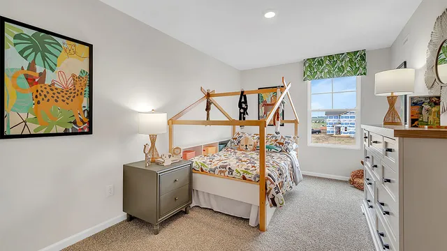 a bedroom with furniture a window and a walk in closet