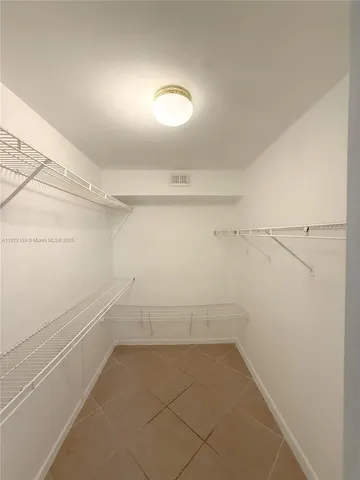 a empty room with storage
