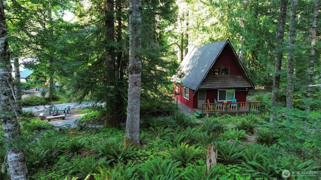a view of a mountain range with lush green forest