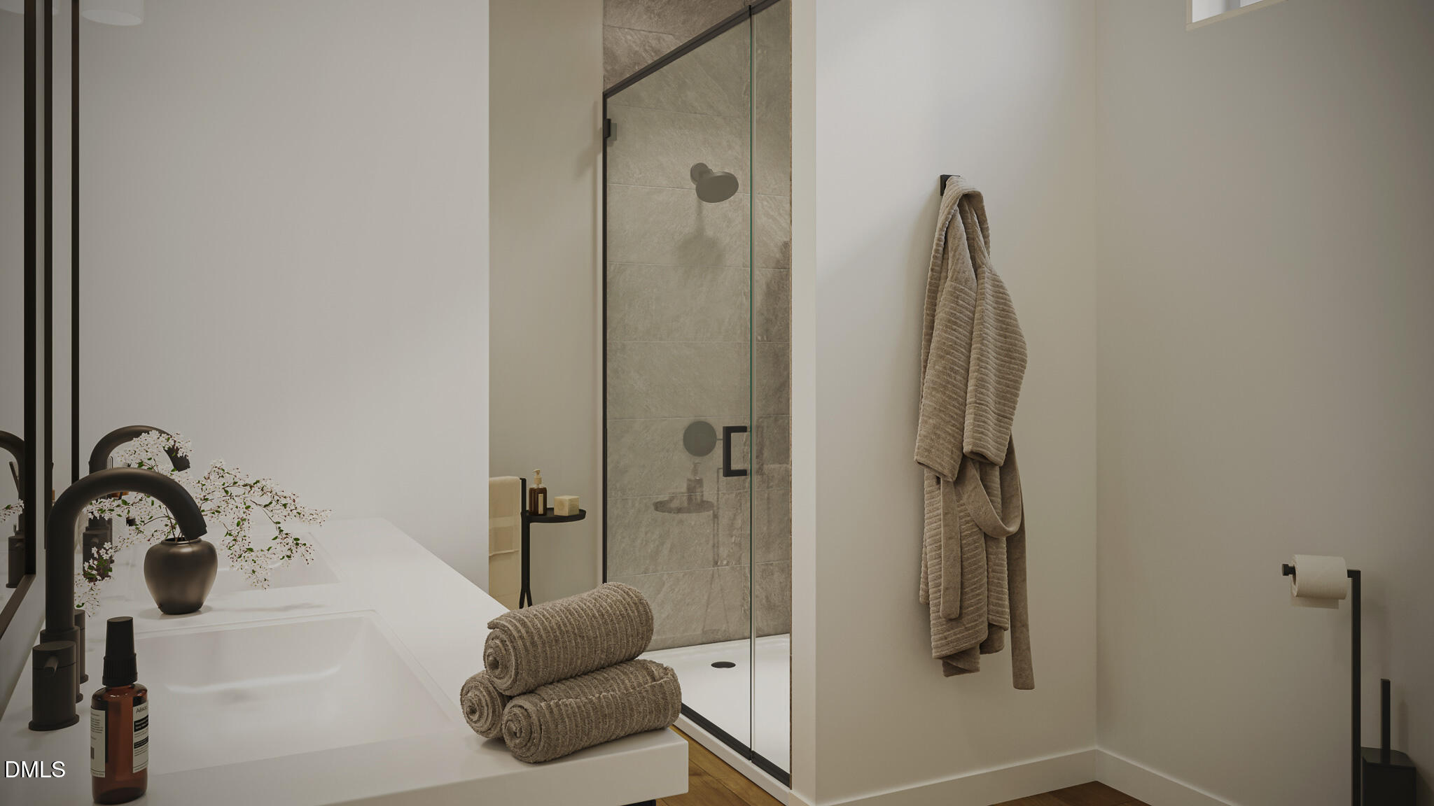 1101 Camden Avenue, Unit A Durham, NC 27701 - Photo 5 of 23 a bathroom with a sink and a shower