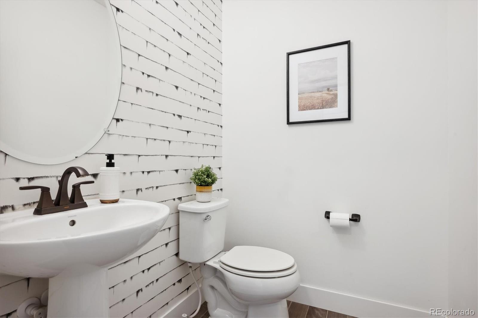 12841 Red Rosa Circle Parker, CO 80134 - Photo 12 of 29 a bathroom with a sink a toilet and mirror