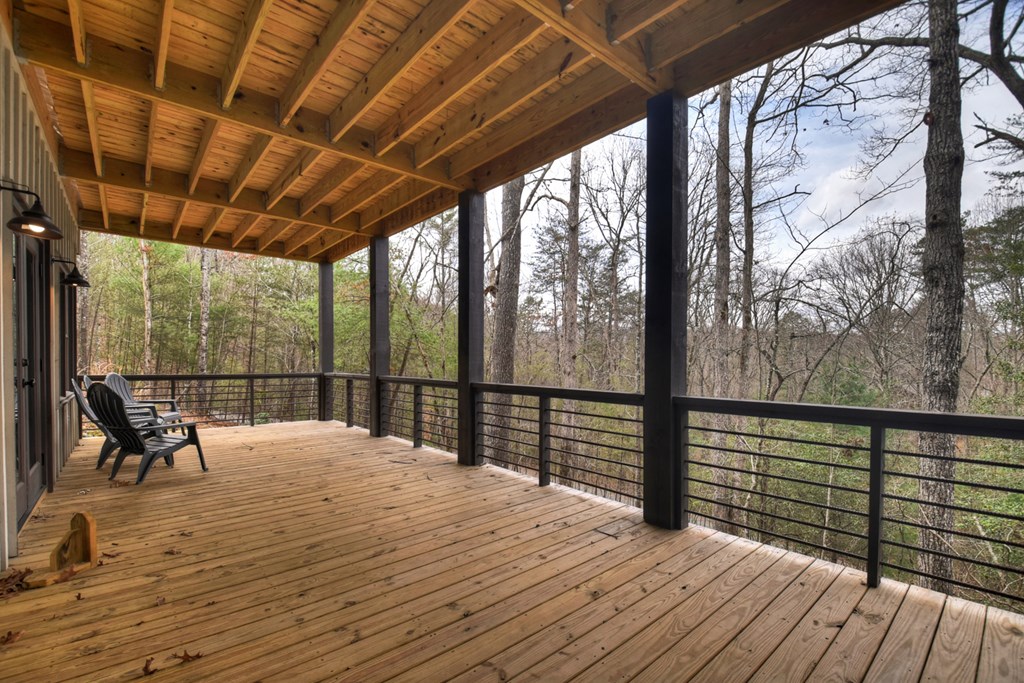 171 Cohutta Overlook Trail Blue Ridge, GA 30513 - Photo 39 of 47 a view of a balcony with wooden floor