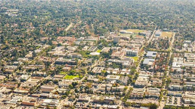 a view of city and mountain