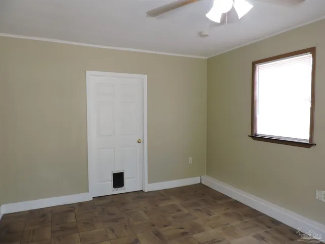 an empty room with a window