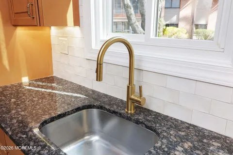 a close view of sink and tap
