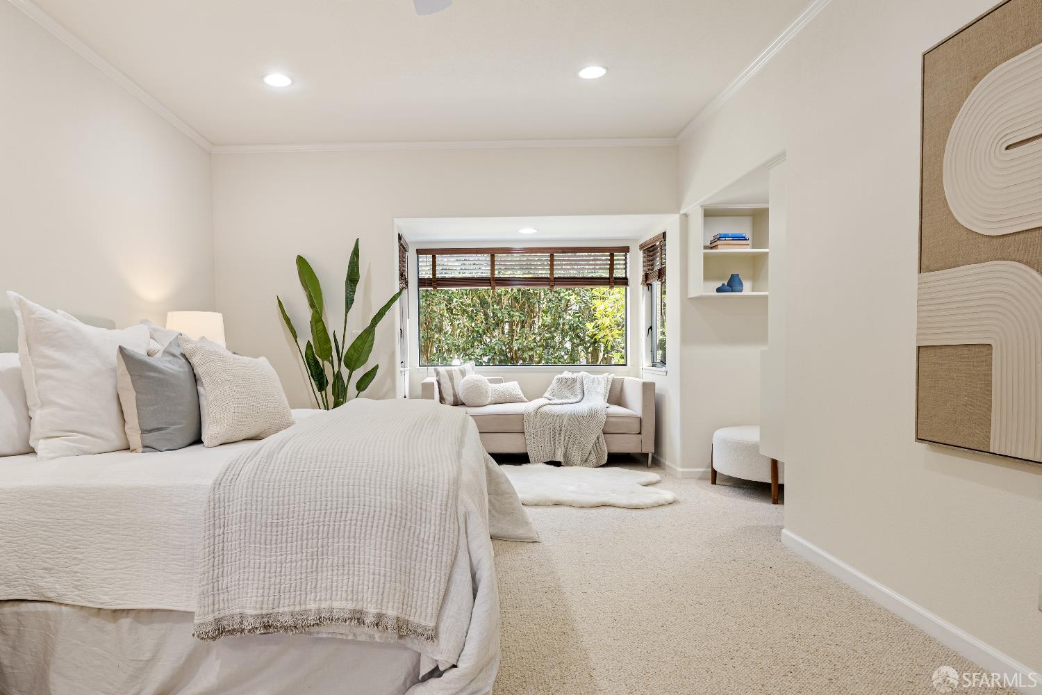 855 Bates Avenue El Cerrito, CA 94530 - Photo 28 of 48 a bedroom with a large bed and a large window