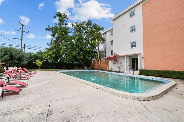 a view of outdoor space yard and swimming pool