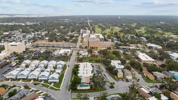 an aerial view of multiple house