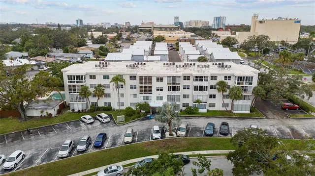an aerial view of multiple house