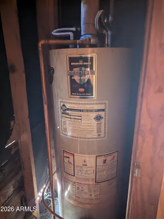 a view of water heater room