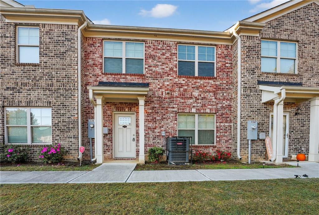 a front view of a house