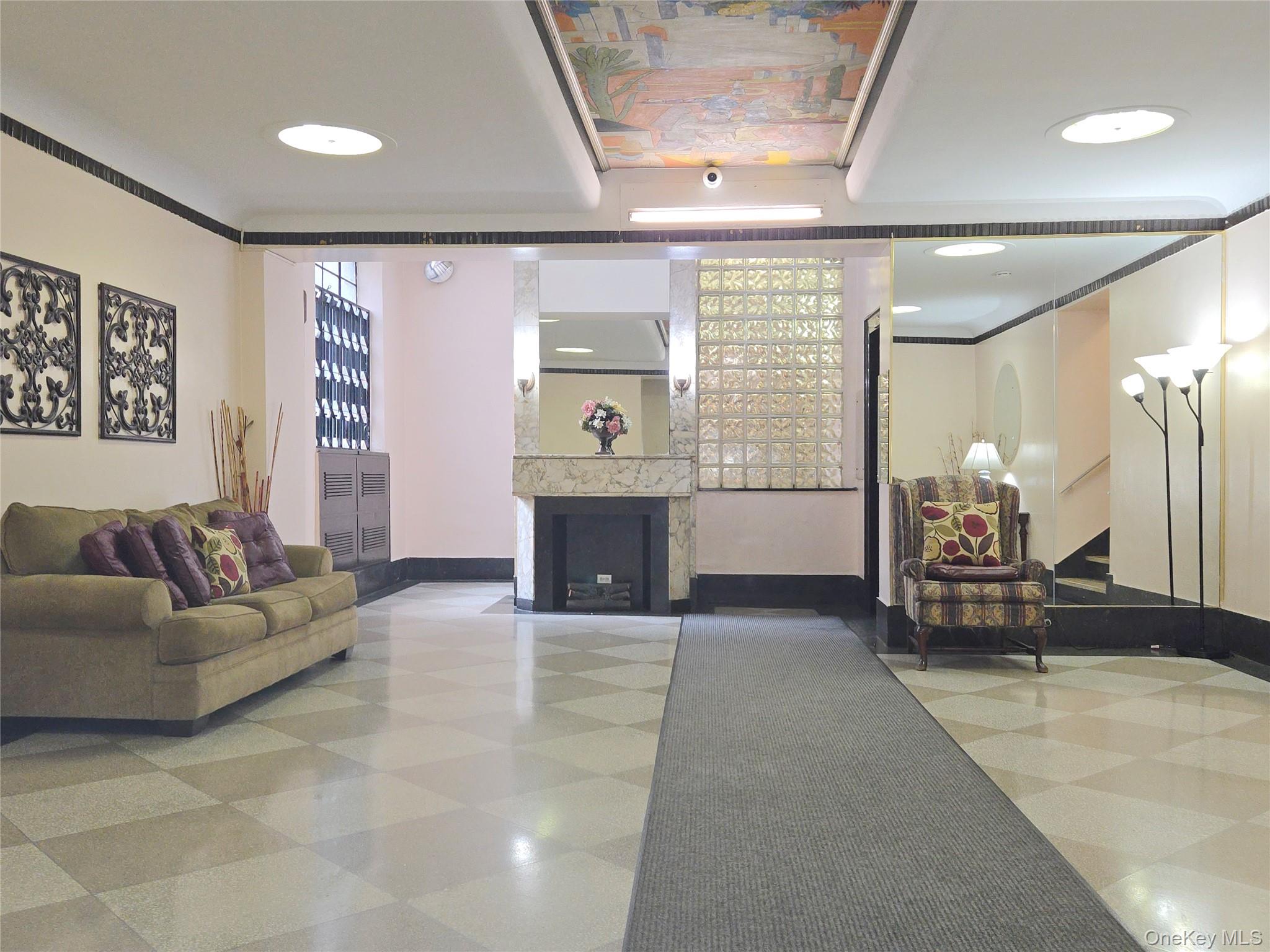 55 East 190th Street, Unit 45 Bronx, NY 10468 - Photo 2 of 13 Building lobby with recessed lighting and ornamental molding