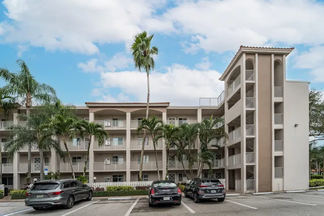 front view of a building with a street
