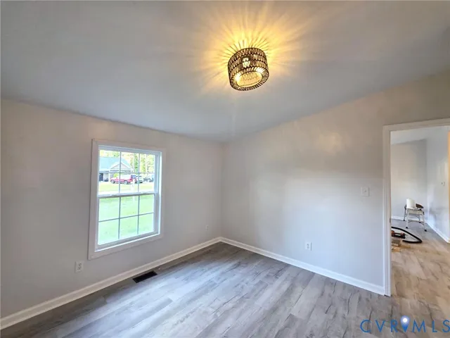 an empty room with a window