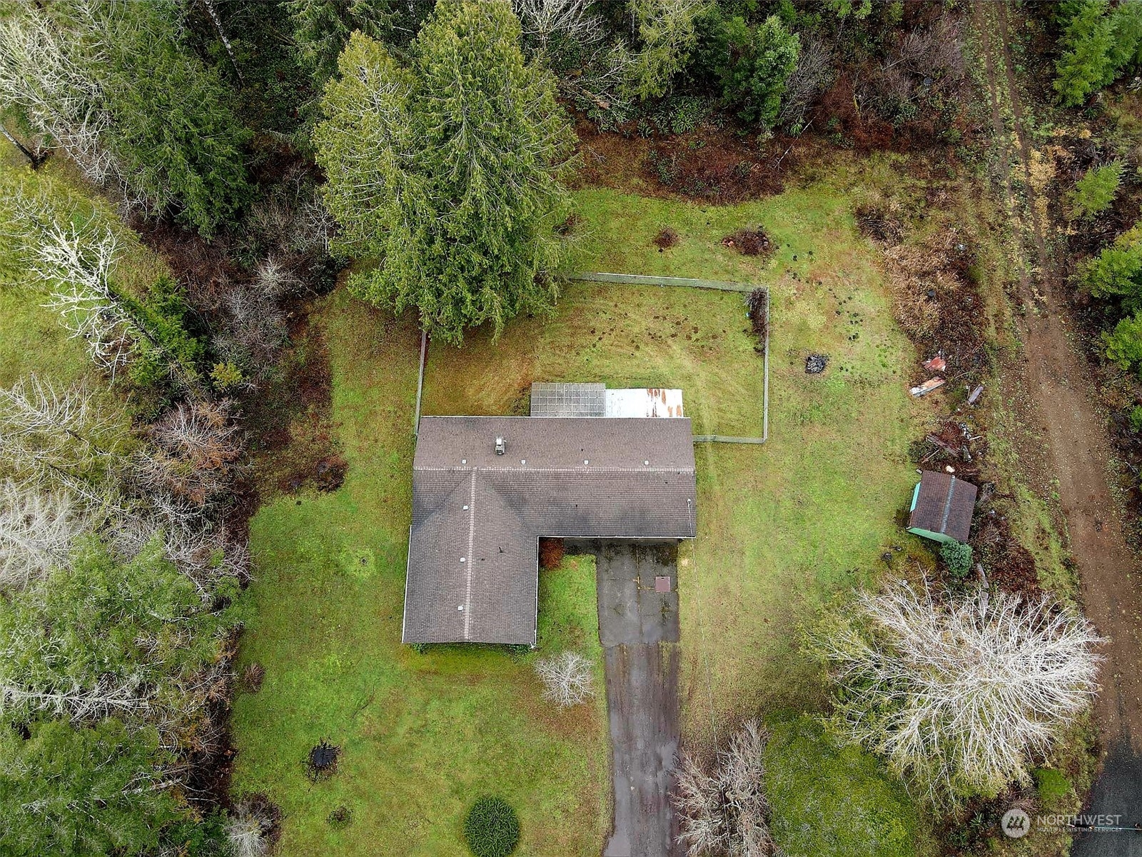 15 Foreman Road McCleary, WA 98557 - Photo 29 of 31 an aerial view of a house with a yard