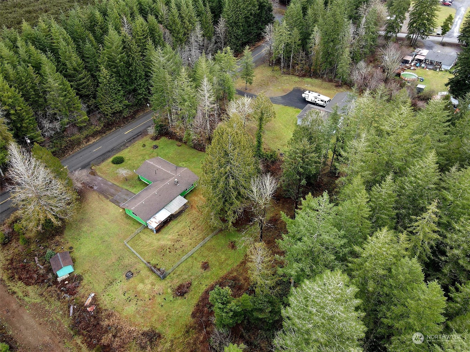 15 Foreman Road McCleary, WA 98557 - Photo 31 of 31 an aerial view of a house with a yard
