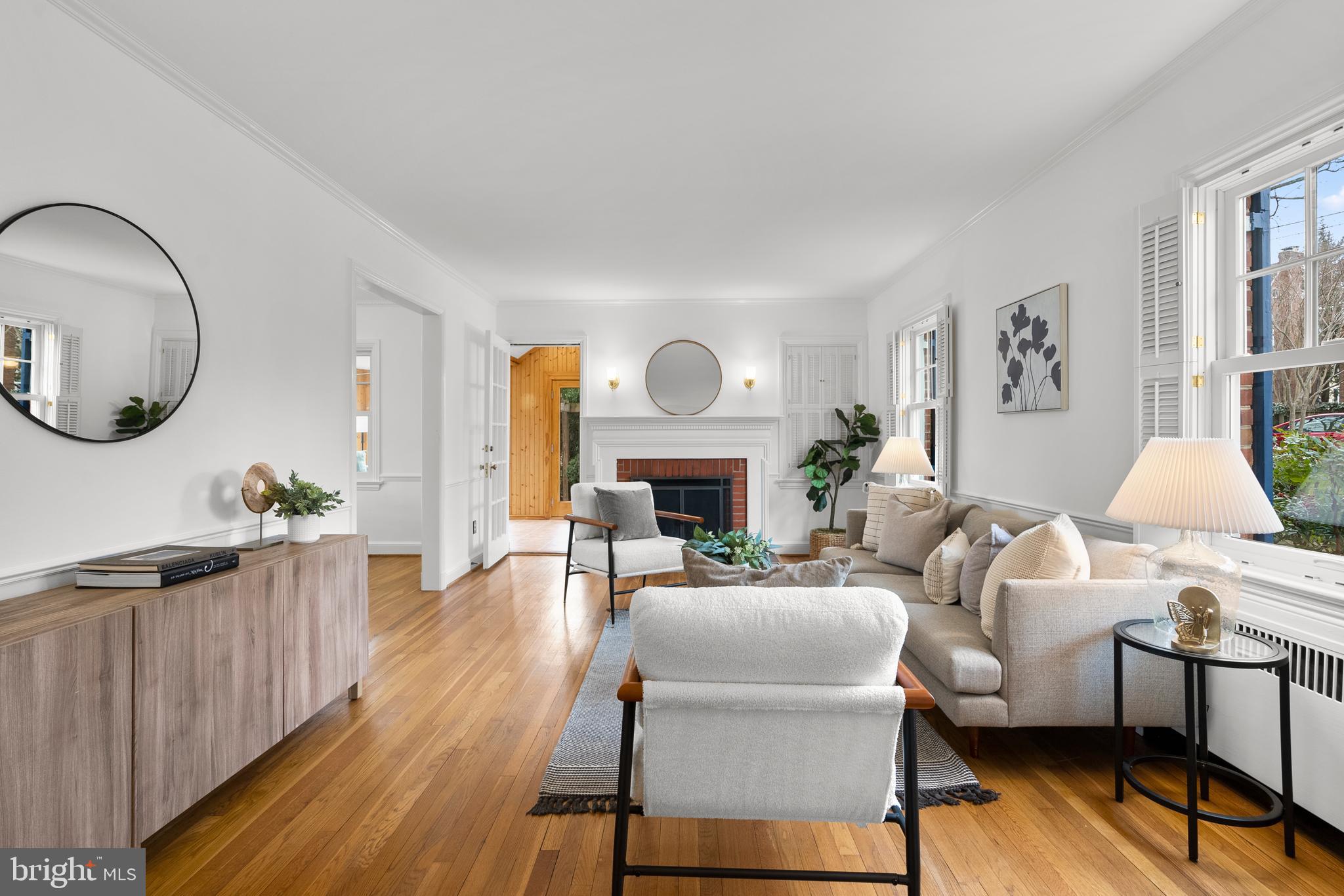 8 Springvale Lane Silver Spring, MD 20910 - Photo 8 of 48 Living room fireplace