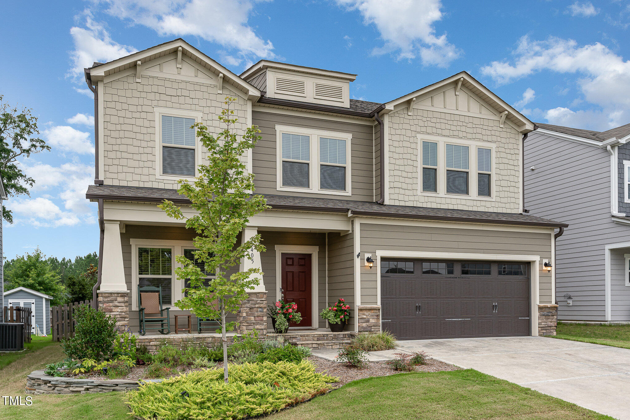 3405 Barn Road Apex, NC 27502 - Photo 3 of 38 front view of a house with a yard